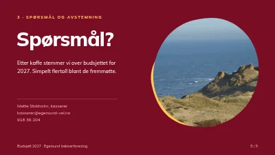 Side 5 av Budsjettgjennomgang — beboerforening