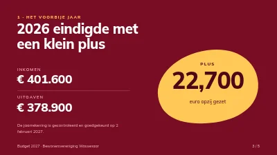 Pagina 3 van Budgetbeoordeling — bewonersvereniging