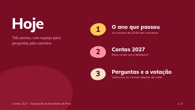 Página 2 de Revisão do orçamento — associação de moradores