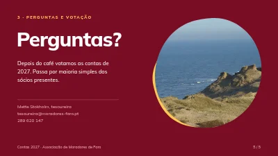 Página 5 de Revisão do orçamento — associação de moradores