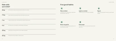 Pages 28–29 of Cycle route guide for a tourist region – 32 pages