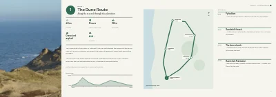 Pages 6–7 of Cycle route guide for a tourist region – 32 pages