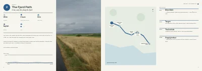 Pages 8–9 of Cycle route guide for a tourist region – 32 pages