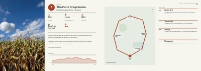 Pages 10–11 of Cycle route guide for a tourist region – 32 pages