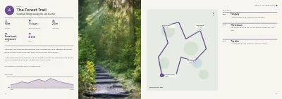Pages 12–13 of Cycle route guide for a tourist region – 32 pages