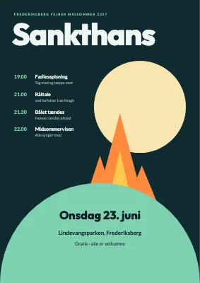 Sankthansaften — bål i parken