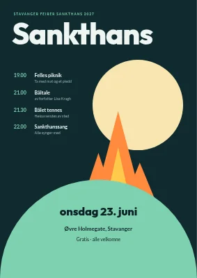 Sankthansaften — bål i parken