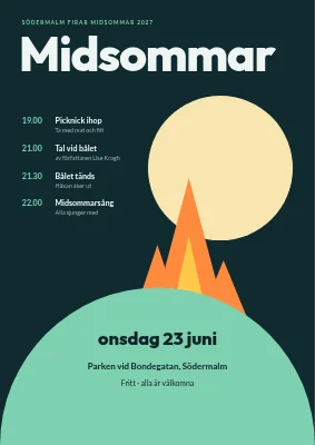 Midsommarafton — brasa i parken