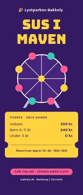 Roll-up til forlystelsespark — turpas
