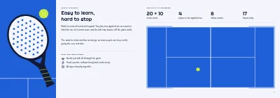 Pages 2–3 of Brochure for a padel centre – 12 pages