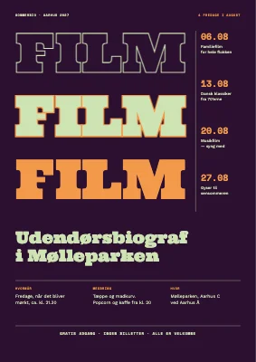 Udendørsbiograf — fire fredage i august