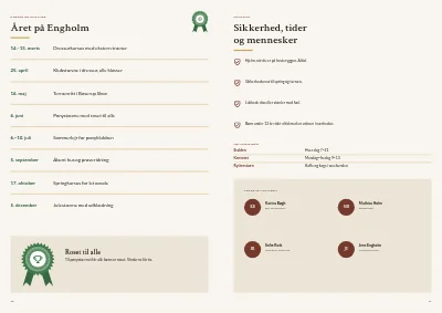 Side 10–11 af Brochure for rideskole og hestepension – 12 sider