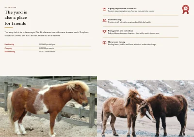 Pages 6–7 of Brochure for a riding school and livery – 12 pages