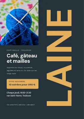 Café tricot — carte de fidélité