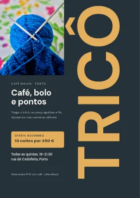 Café de tricô — cartão de fidelidade