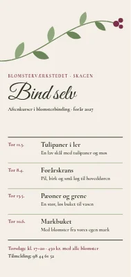 Kursus i blomsterbinding i Skagen