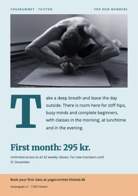 Yoga studio — offer for new members