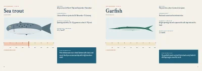 Pages 8–9 of Guide to angling in the fjord – 20 pages