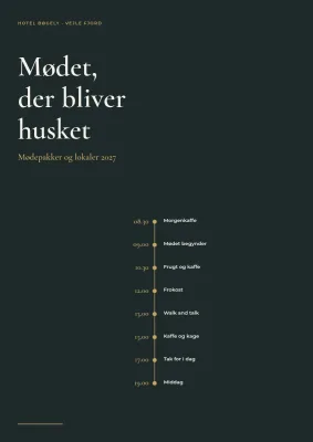 Mødepakker for konferencehotel – 16 sider