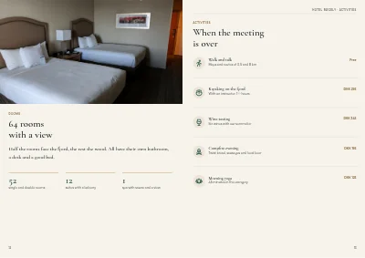 Pages 12–13 of Meeting packages for a conference hotel – 16 pages