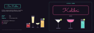 Omslag af Cocktailkort for bar – 12 sider