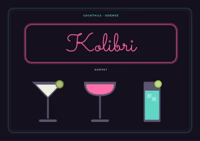 Cocktailkort for bar – 12 sider
