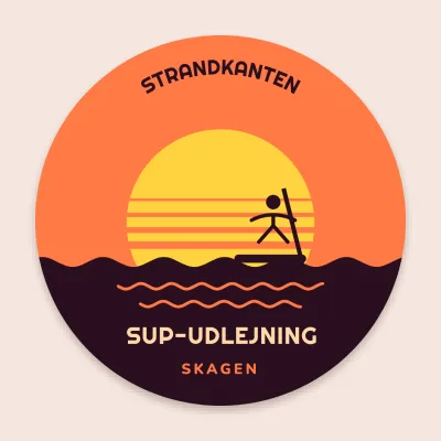 SUP i solnedgang
