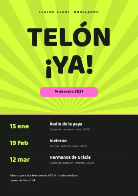 Teatro — temporada de primavera