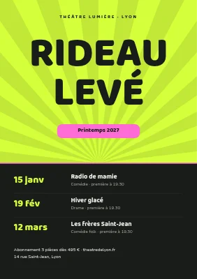 Théâtre — saison de printemps