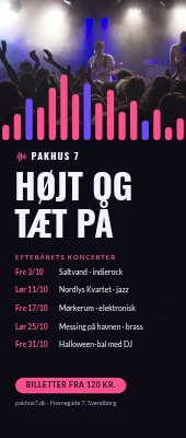 Roll-up til spillested — efterårets koncerter