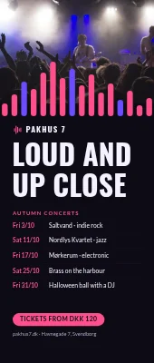 Music venue roll-up — autumn concerts