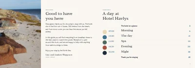 Pages 2–3 of Guest directory for a seaside hotel – 48 pages