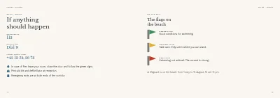 Pages 44–45 of Guest directory for a seaside hotel – 48 pages