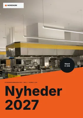 Nyhedsbrochure til fagmesse for producent af køkkenudstyr – 8 sider
