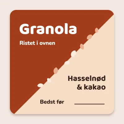 Granola med skrå deling