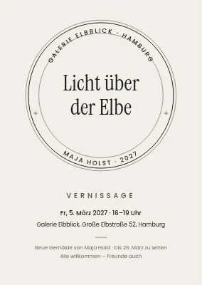 Vernissage in Helsingør — Einladung