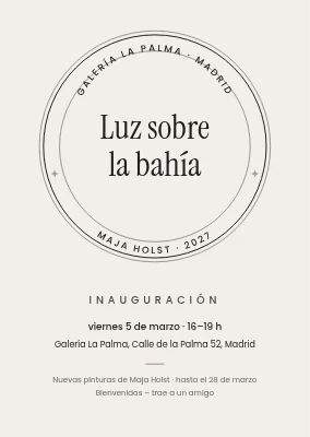 Inauguración privada en Helsingør — invitación
