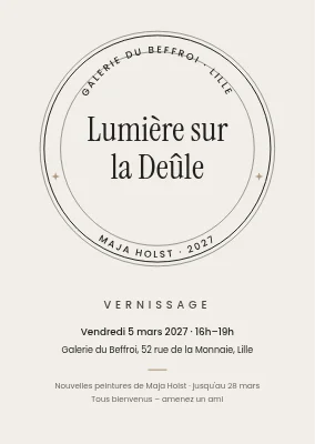 Vernissage privé à Helsingør — invitation
