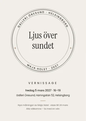 Vernissage i Helsingør — inbjudan
