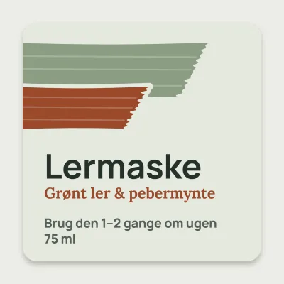 Lermaske med spatelstrøg