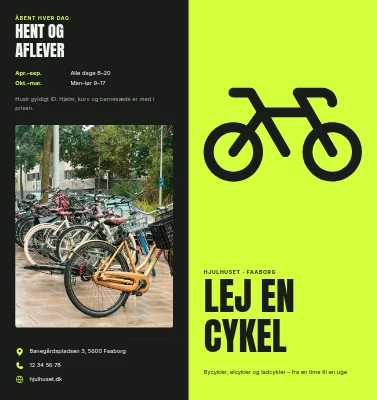 Cykeludlejning og ruter