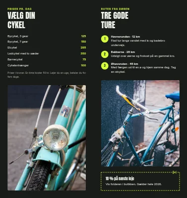 Side 2 af Cykeludlejning og ruter