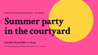 Page 1 of Courtyard summer party — the day’s programme