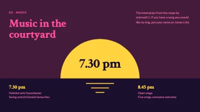 Page 5 of Courtyard summer party — the day’s programme