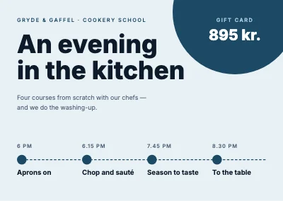 Gift card — cookery class