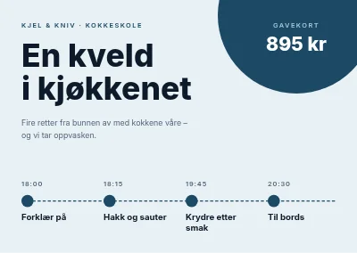 Gavekort — matlagingskurs