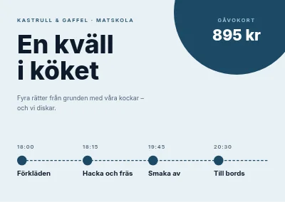 Presentkort — matlagningskurs