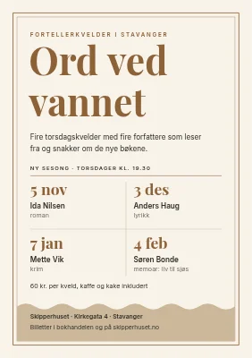 Forfatterkvelder — ny sesong