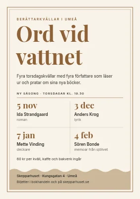 Författarkvällar — ny säsong