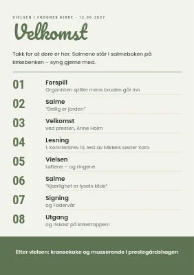 Side 2 av Gudstjenesteliste — datoen med store tall
